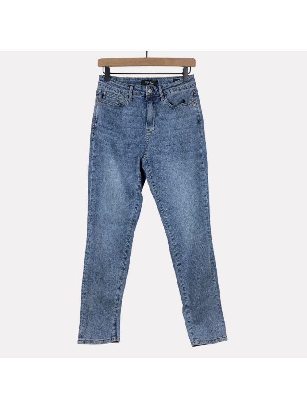 Judy Blue Boyfriend Fit Jeans Womens 5/27 Light Wash Blue Zip Fly Five Pocket